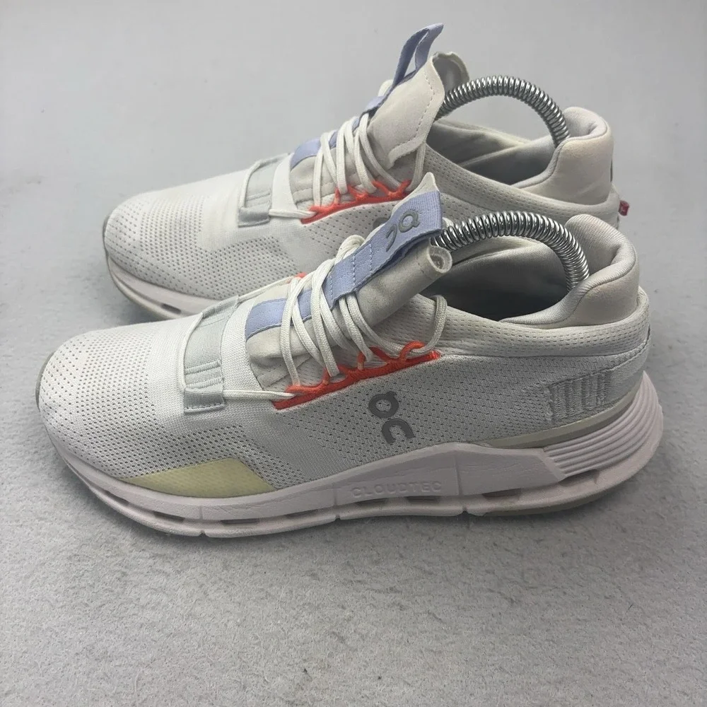 On Cloudnova Shoes Womens Size 9 White CloudTec Running Sneakers Mesh Athletic
